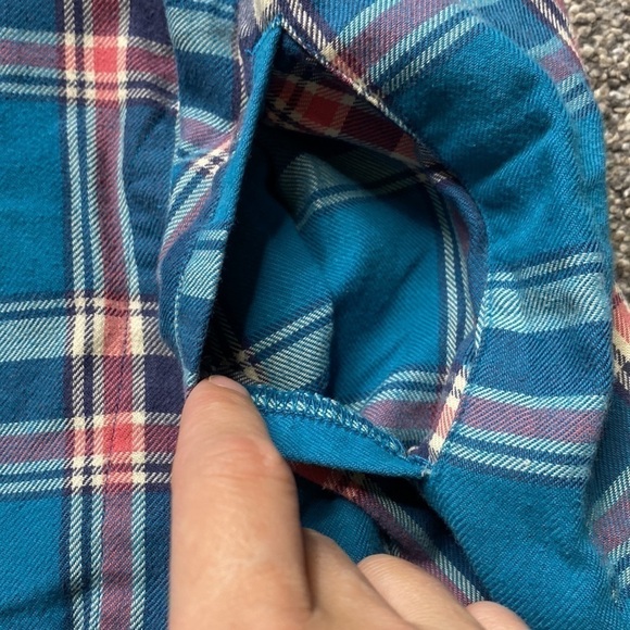 Duluth Trading Blue Pullover Flannel Shirt Size Small - Picture 5 of 6